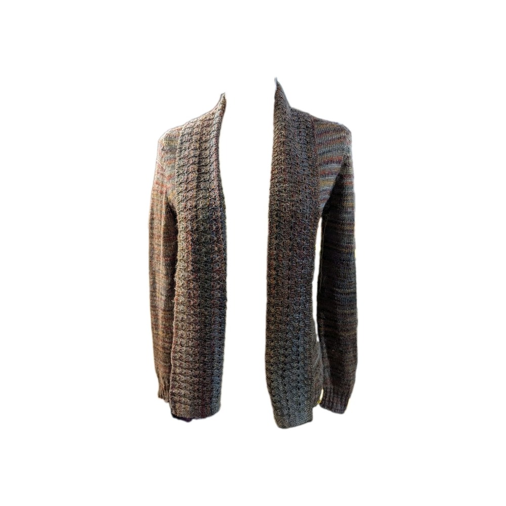 Ponsesa Women's Sweater Size S Multicolor Cardigan Acrylic Polyester Blend